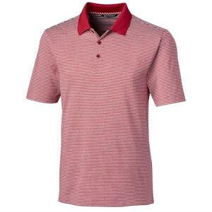 Cutter & Buck drytec red and white stripe polo shirt size small